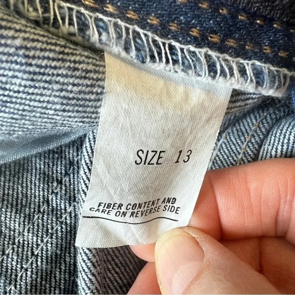 vintage ROEBUCK & CO Jeans Talon 42 Zipper Rainbow Embroidery on Pocket Size XS - Picture 10 of 14